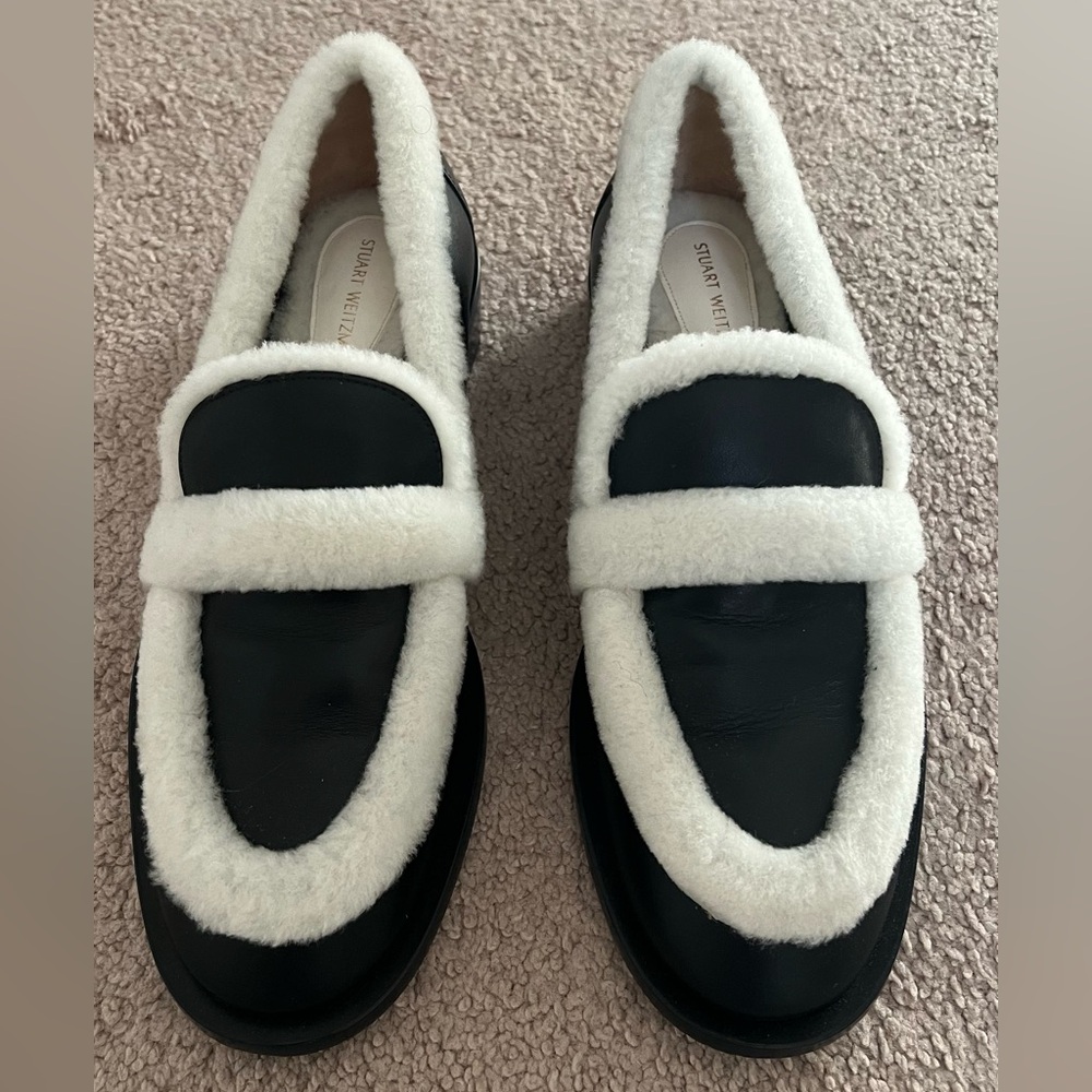 Stuart Weitzman Shearling Detailed Loafers